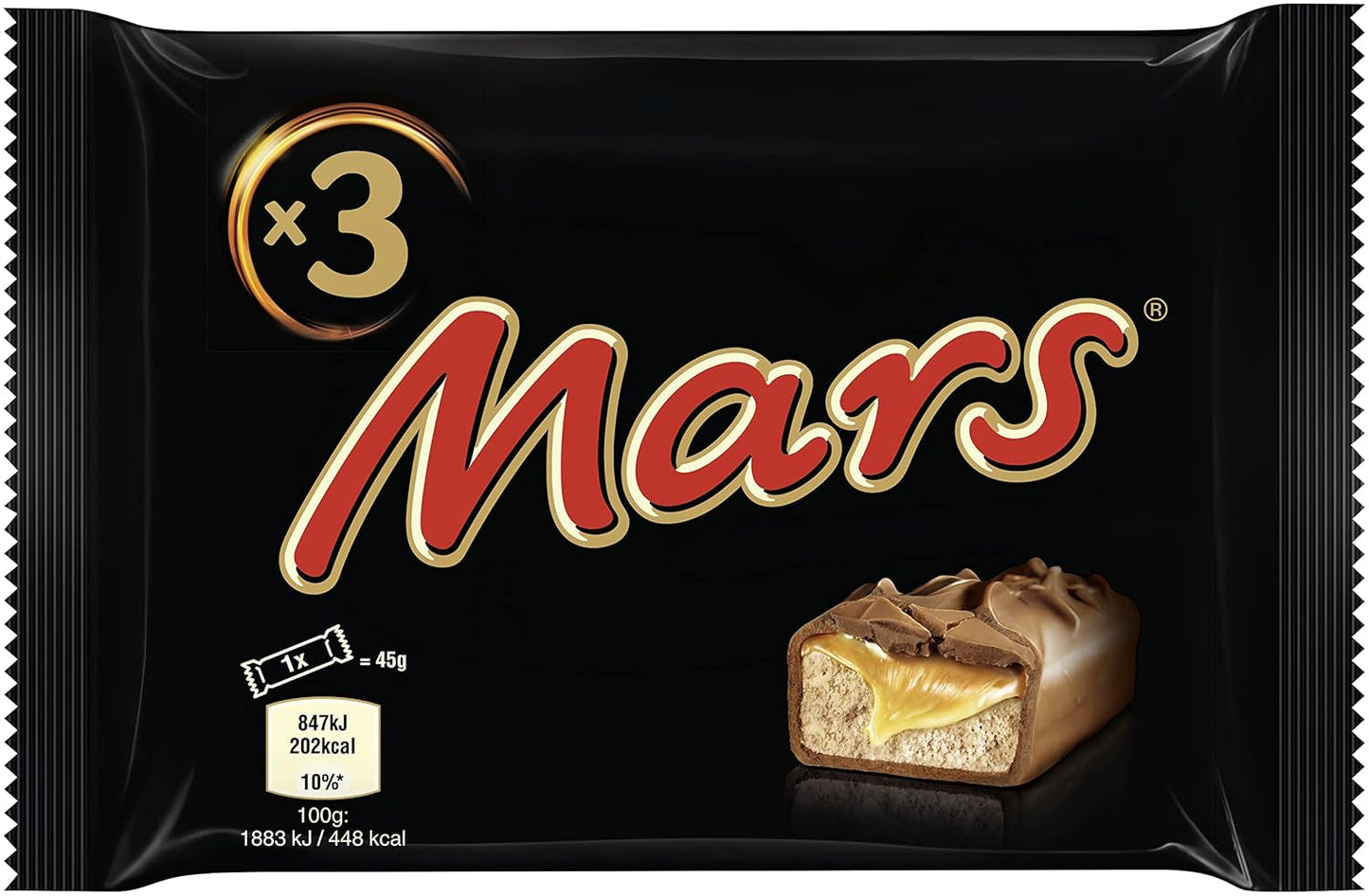 Mars chocoladerepen, karamel, chocolade, 1 pakje van 5 repen (1 x 225 g)