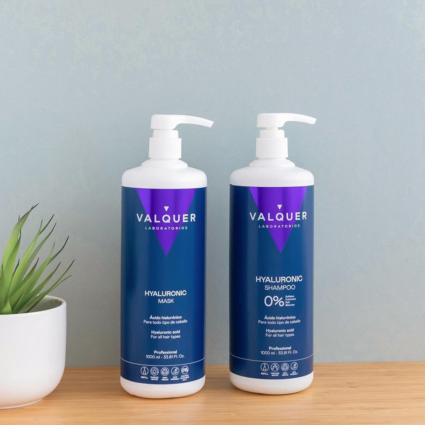 Valquer Hyaluronic Hair Treatment - Hydraterend haarmasker met lavendelgeur - Sulfaat- en siliconenvrij - 975 ml Naty Shop Haarmasker