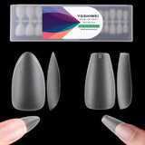 Volledige dekking kunstnagels 504-pack 12 maten kunstnagels met nagellijm Acryl kunstnagels met opbergdoos voor nagelstudio's en doe-het-zelf nagelkunst voor thuis (vierkant)