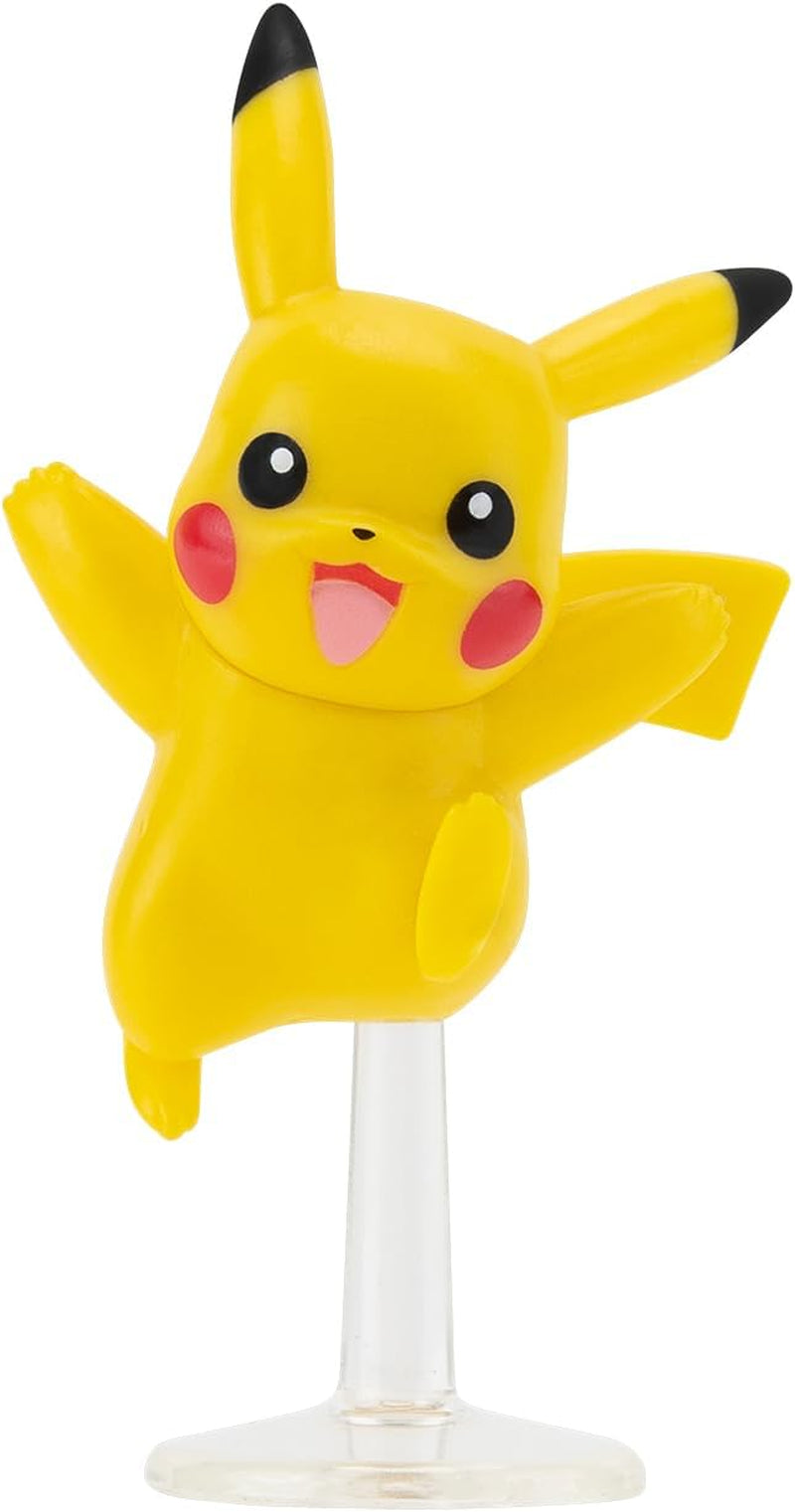Pokémon PKW3402 - Battle Figure Multipack - 4-pack met Pikachu, Croc, Kwaks, Felori, officiële gedetailleerde figuren, elk 5 cm Actiefiguren Naty Shop
