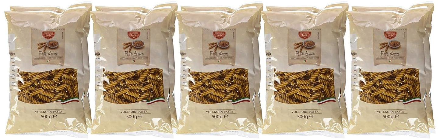 Volkorenpastaspiralen, verpakking van 10 (10 x 500 g)