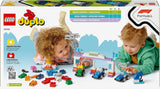 LEGO DUPLO Town F1 Teamraceauto's met racers, bouwspeelgoed voor het hele gezin, fantasierijke speelervaring, verjaardagscadeau voor peuters, jongens en meisjes vanaf 2 jaar 10445 Bouwsets Besuche den LEGO-Store