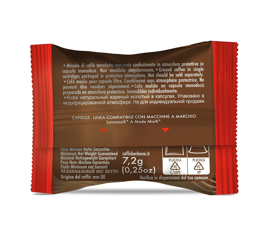 Caffè Borbone Kaffee Kapseln Don Carlo, Blue Mischung - 100 stück & Kaffee Kapseln Don Carlo, Rote Mischung - 100 stück - Compatibel met Kaffeemaschinen der Marke Lavazza®* A Modo Mio®*