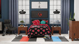 Franco Naruto Anime Akatsuki-patroon Zacht microvezel beddengoed Dekbed Queen, (officieel Naruto-product) Dekbedden en quilts Naty Shop