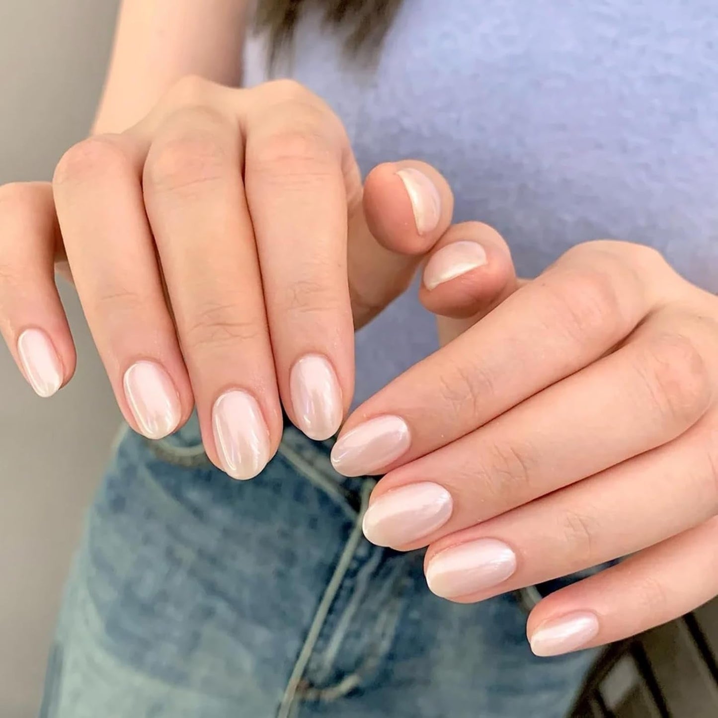 2 Schachteln Weiße Perle Chrom Nagelpuder - Transparant Aurora Ice Shimmer Chrome Pigment Pulver Für Nägel, Glazed Donut Glitzerpuder Nails Spiegeleffekt-Glitter Nagelkunst-Pulver Für Diy-Salon