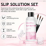 Polygel nageloplossing, polygel slipoplossing nagelkit, polygel vloeibare nageloplossingen 75 ml, 5 nageltipclips, 3 nagelborstels, 1 kristallen beker, 100 reinigingsvellen