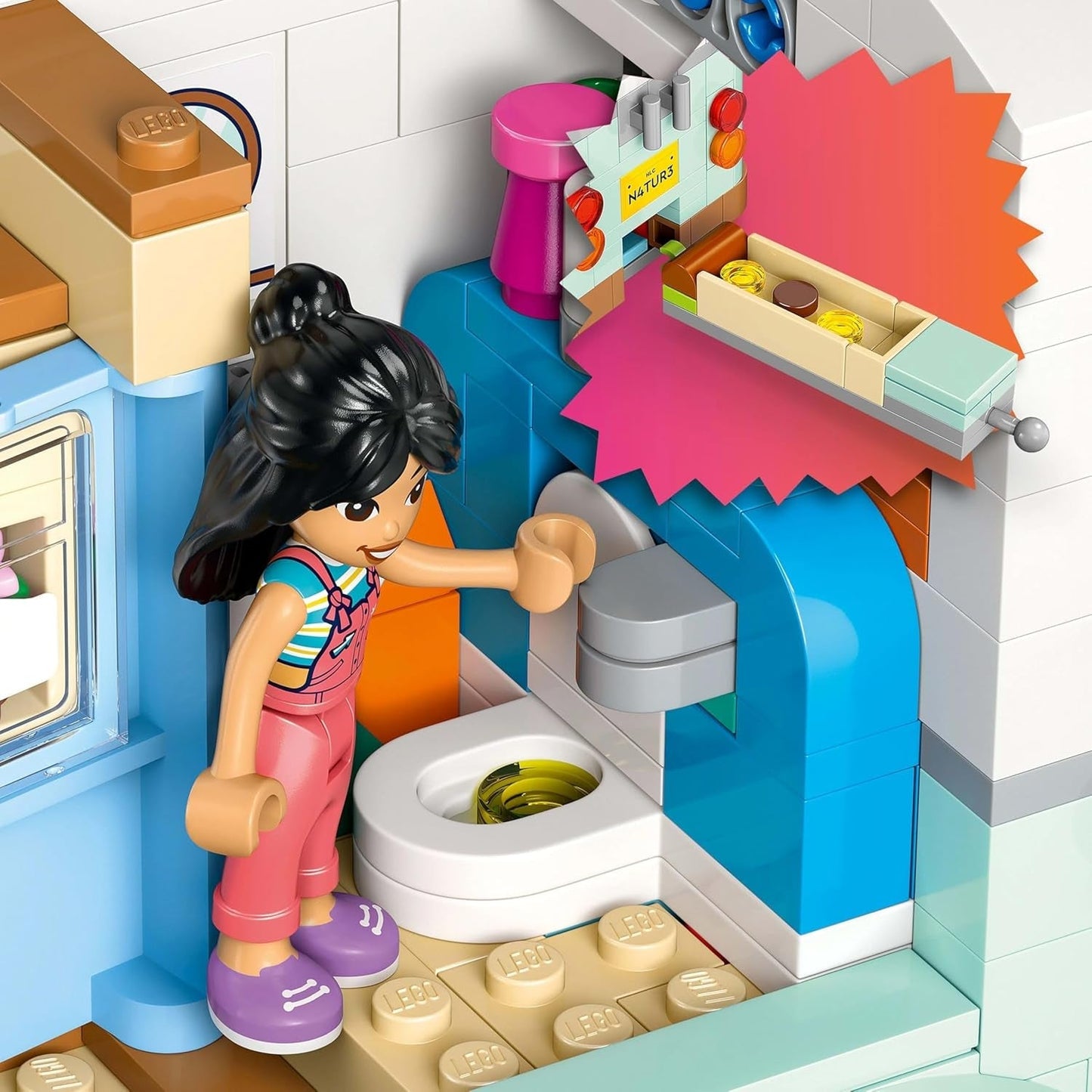 LEGO Friends Caravan, rollenspel-bouwset met een speelgoedcaravan, cadeau voor meisjes vanaf 7 jaar, creatieve speelset met 3 minifiguren en figuur van een fretdier 42663 Bouwsets Besuche in LEGO-Store