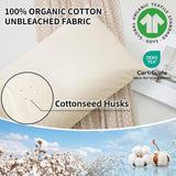 LOFE Biologisch Boekweit Slaapkussen 14" X 20" Verstelbaar Ademend Koele Slaap Cervicale Ondersteuning voor Rug- en Zijslapers (Tartaire Boekweitrompen) Naty Shop Standaard Kussens