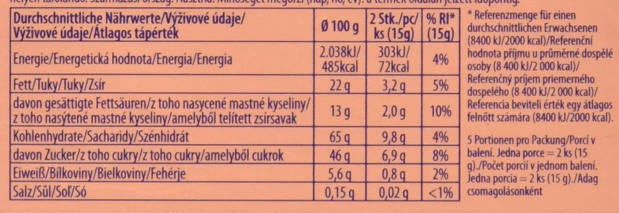Napolitaanse wafels, 75 g