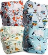 Littles and Bloomz herbruikbare luier FLV2-0602, standaard klittenbandsluiting, 6 luiers