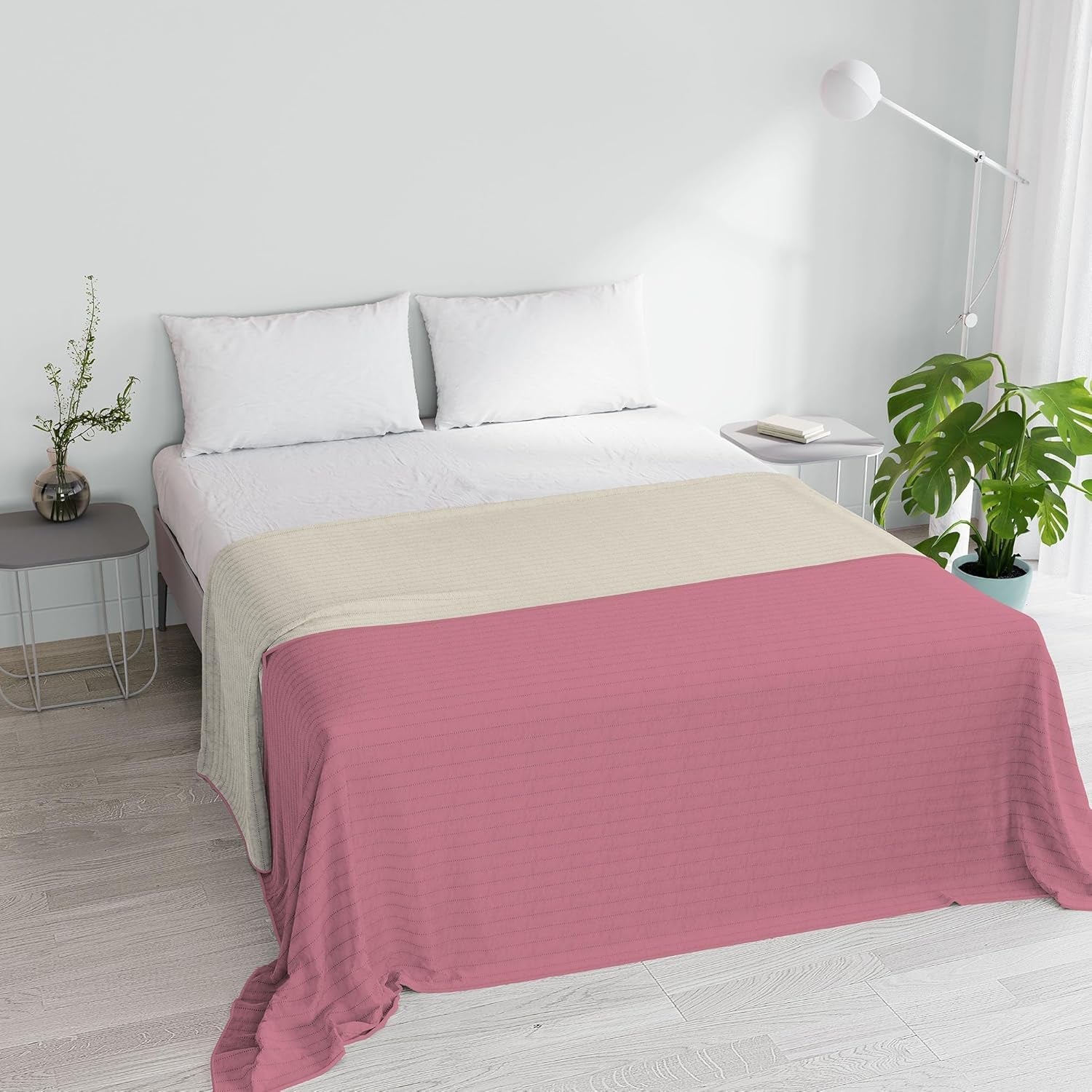 Oranje/roest Microvezel zomerdekbed voor tweepersoonsbed 250 X 250 Cm Dekbedden en dekbedden Naty Shop Roze/crème Huwelijksdeken 250X250Cm