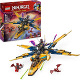 Ras en Arin's LEGO NINJAGO Super Storm Flyer - Speelgoed met drone, schieters, messen en motoren - Incl. 3 ninja-minifiguren voor rollenspellen - bouwset voor jongens en meisjes vanaf 8 jaar 71833 Bouwsets Bekijk de standaardtitel van de LEGO-winkel