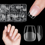 Korte kunstnagels Ballerina 120 stuks lijm op 12 maten Korte kunstnagels Zachte gel Volledige dekking nageltips voor korte gelnagels S