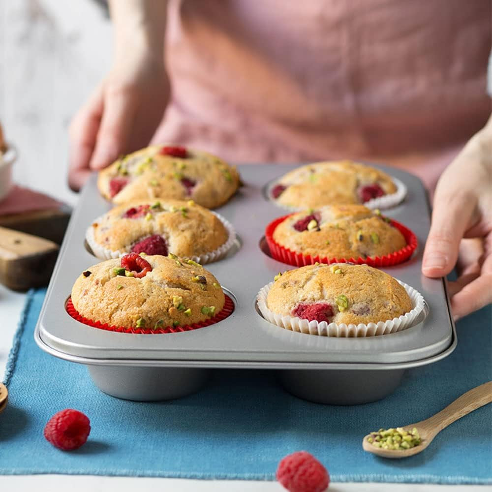 Bakplaat 6 Jumbo Muffins Ø 9 Cm - 34 X 22 X 4,5 cm Bakvormen en bakplaten Naty Shop