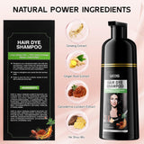 Instant Zwart Haar Shampoo, Natuurlijke Haarverf Shampoo, 100% Grijsdekking - Gemakkelijk en Snel, Semi Permanente Kleur voor Zwart Haar, Haarverf Shampoo voor Mannen en Vrouwen Haarverf Naty Shop