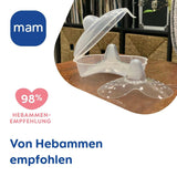 MAM Stillhütchen Größe S (Ø 17 mm) Im 2Er-Set, Extra Weiche Brusthütchen Zum Schutz Beim Stillen, Brustwarzenschutz Für Maximalen Hautkontakt Zwischen Mutter Und Kind Accessoires Voeding en borstvoeding Bebe Naty Shop