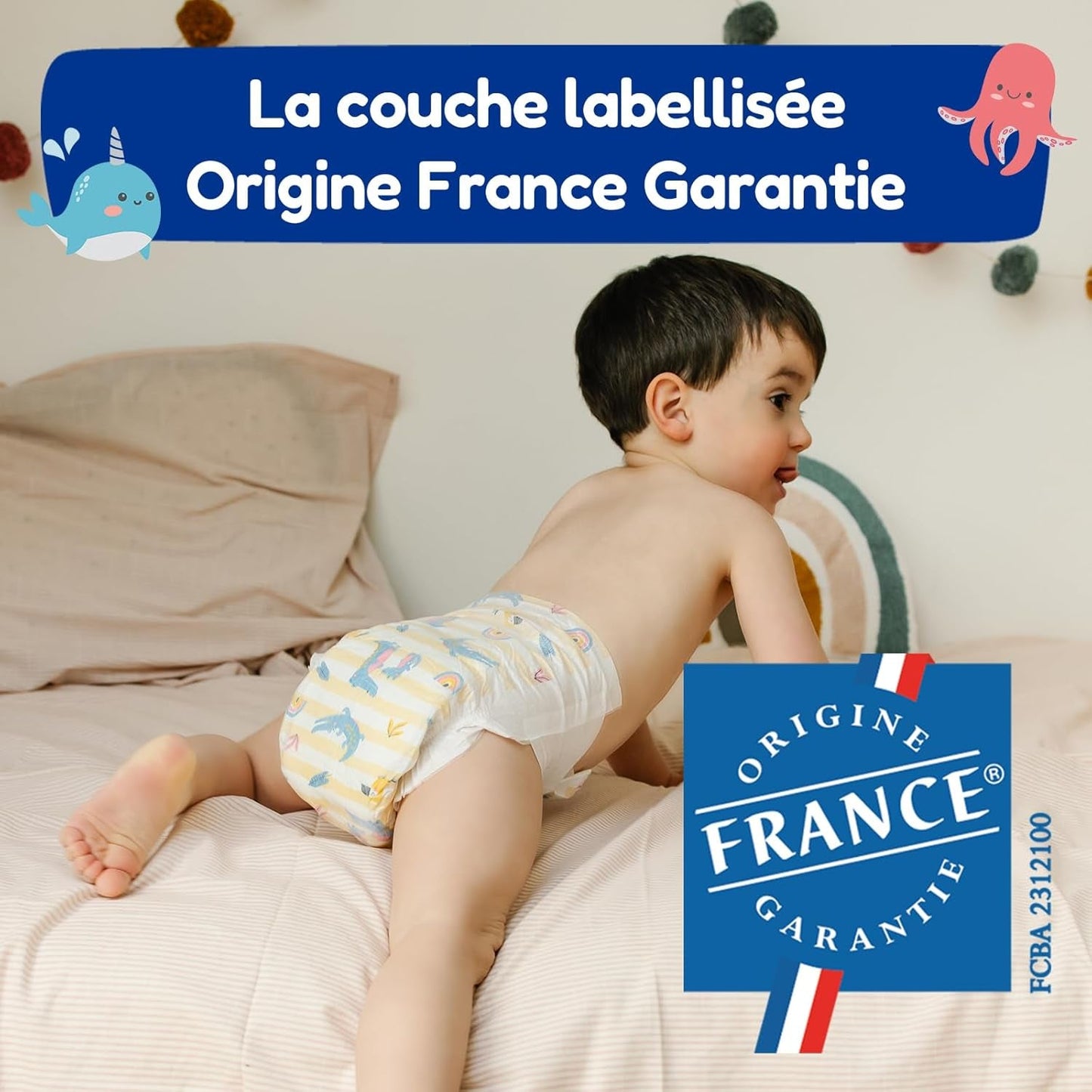 - Luiermaat 4 (7 – 18 kg) – voor de gevoelige huid – natuurlijk en zeer absorberend – 12 uur lekvrij – ohne unerwünschte Inhaltsstoffe – gemaakt in Frankrijk – 132 luiers