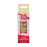 Funcakes kleurstof, Honey Gold kleurgel: Hoog geconcentreerde kleurstof voor deeg, room, fondant, marsepein en gebak. Gemakkelijk doseren. Eén druppel om levendige kleuren te creëren. Halal. 30 gram