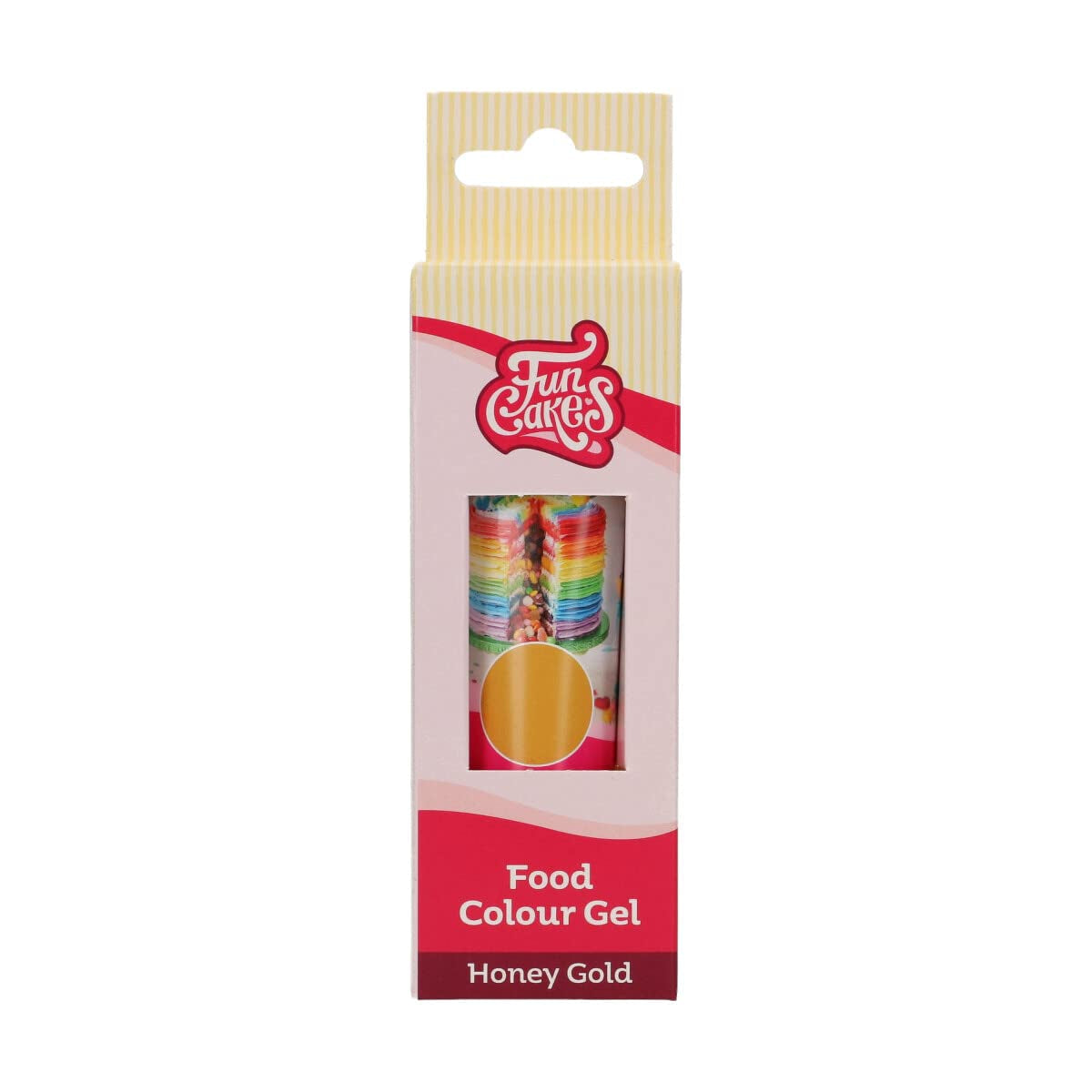 Funcakes kleurstof, Honey Gold kleurgel: Hoog geconcentreerde kleurstof voor deeg, room, fondant, marsepein en gebak. Gemakkelijk doseren. Eén druppel om levendige kleuren te creëren. Halal. 30 gram
