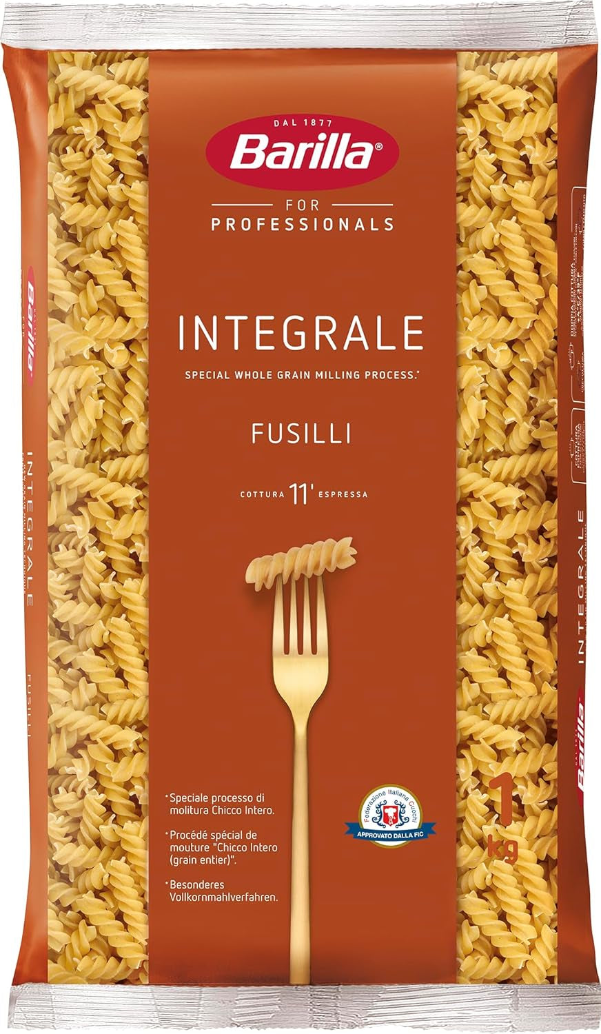 Volkoren Barilla Fusilli Volkorenpasta – 1 kg