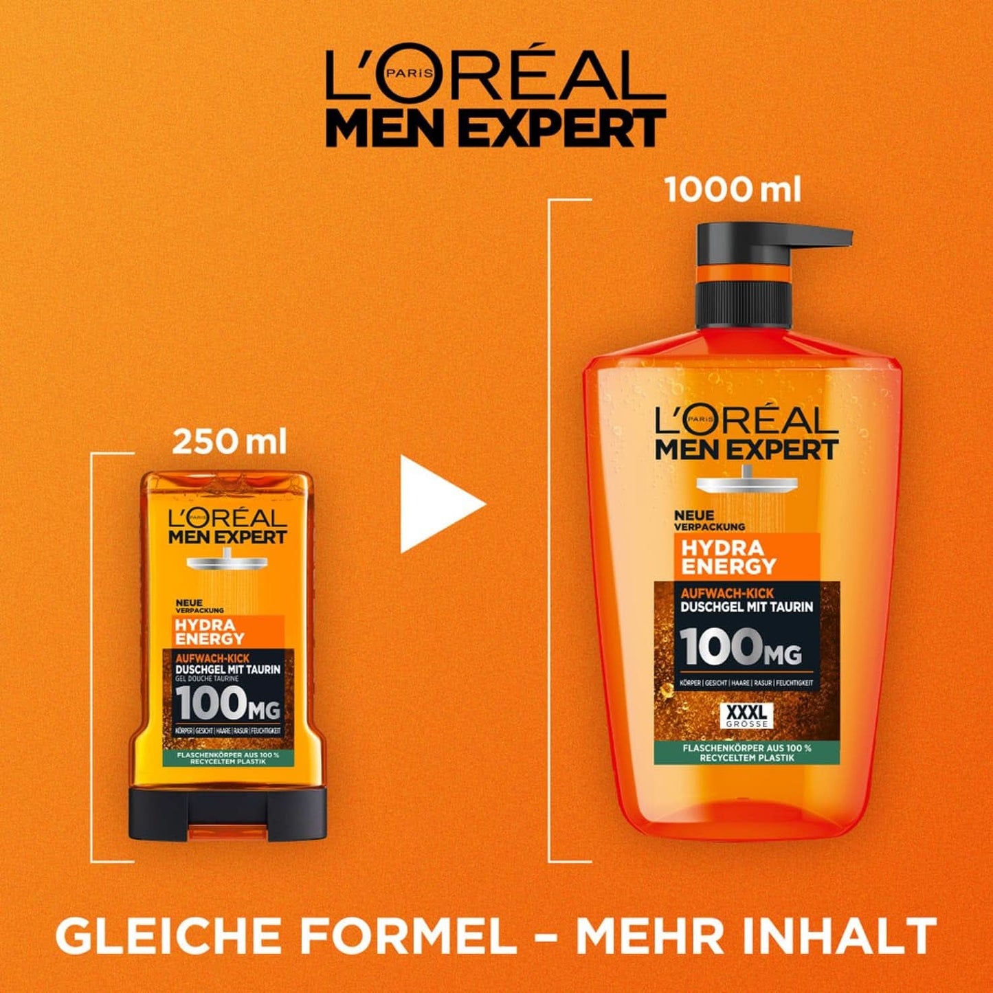 L'Oréal Men Expert XXXL Douchegel en shampoo voor mannen, 1 liter Naty Shop