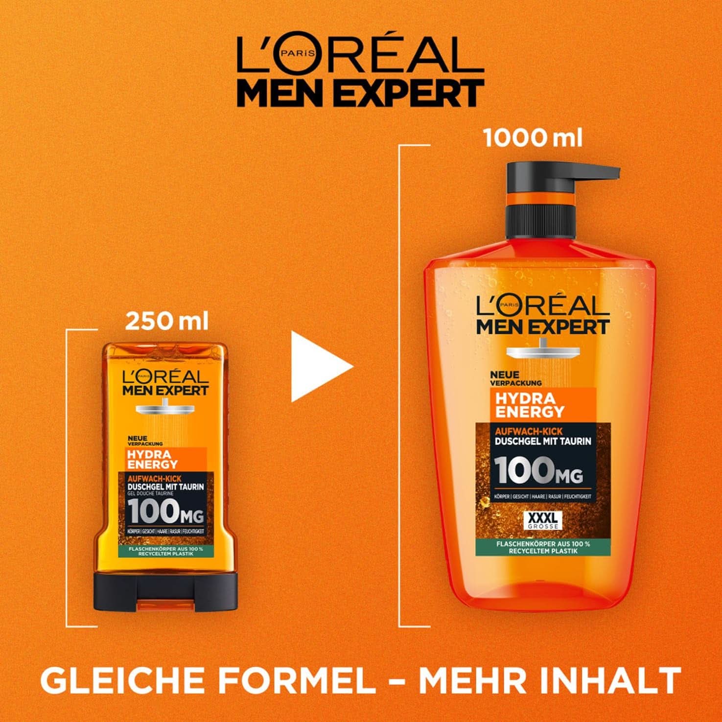 L'Oréal Men Expert XXXL Douchegel en shampoo voor mannen, 1 liter Naty Shop