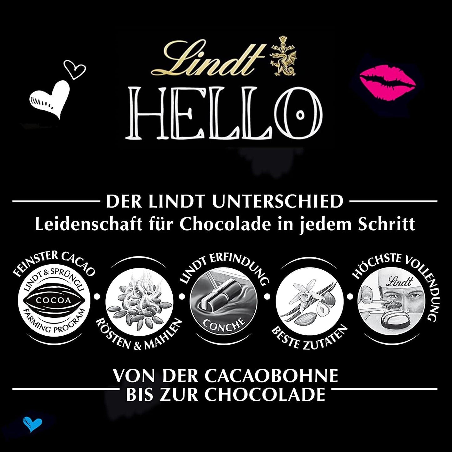 HALLO Chocolade met gezouten karamel | Reep 100g | Melkchocolade met gezouten karamelvulling | Chocoladereep | Chocoladecadeau (pak van 5)