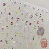 Nagelsticker Set - Selbstklebende nagelsticker, Nageldesign Zubehör, Nail Art, Nagelaufkleber Für Fingernägel, Blumen Nagelsticker, Nagel Deko