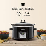 Crockpot digitale slowcooker, 3,5 L (3 tot 4 personen), CSC113X Slowcooker Naty Shop
