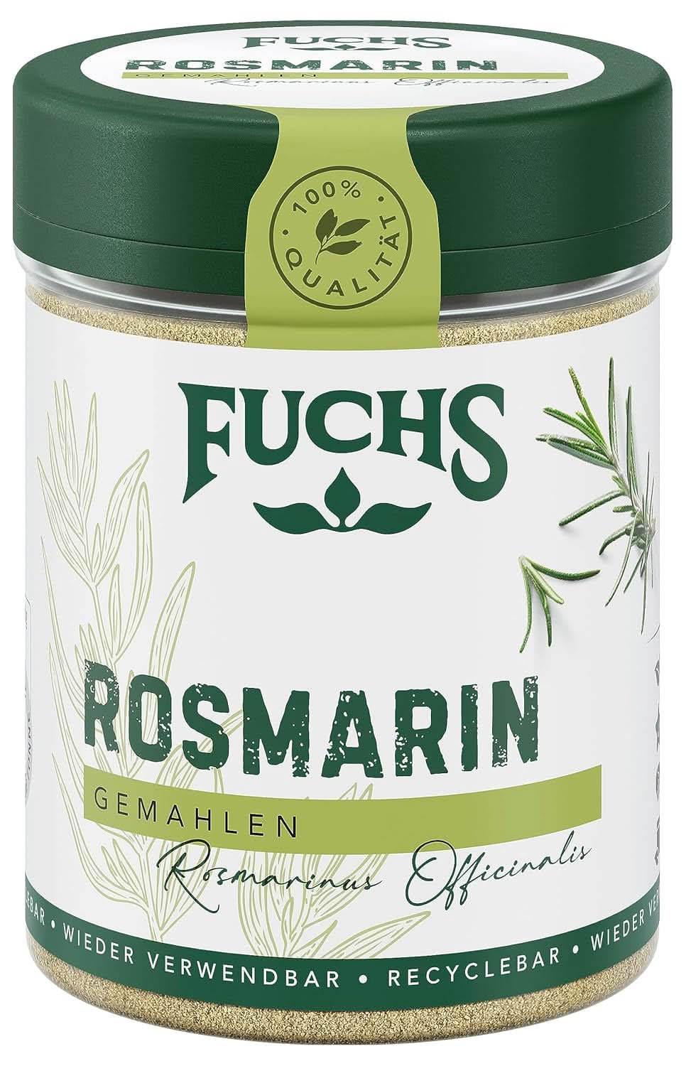 Fuchs - Gemalen Rozemarijn - Voor het op smaak brengen van vis, vlees en groenten, 30 gram Condimente Naty Shop