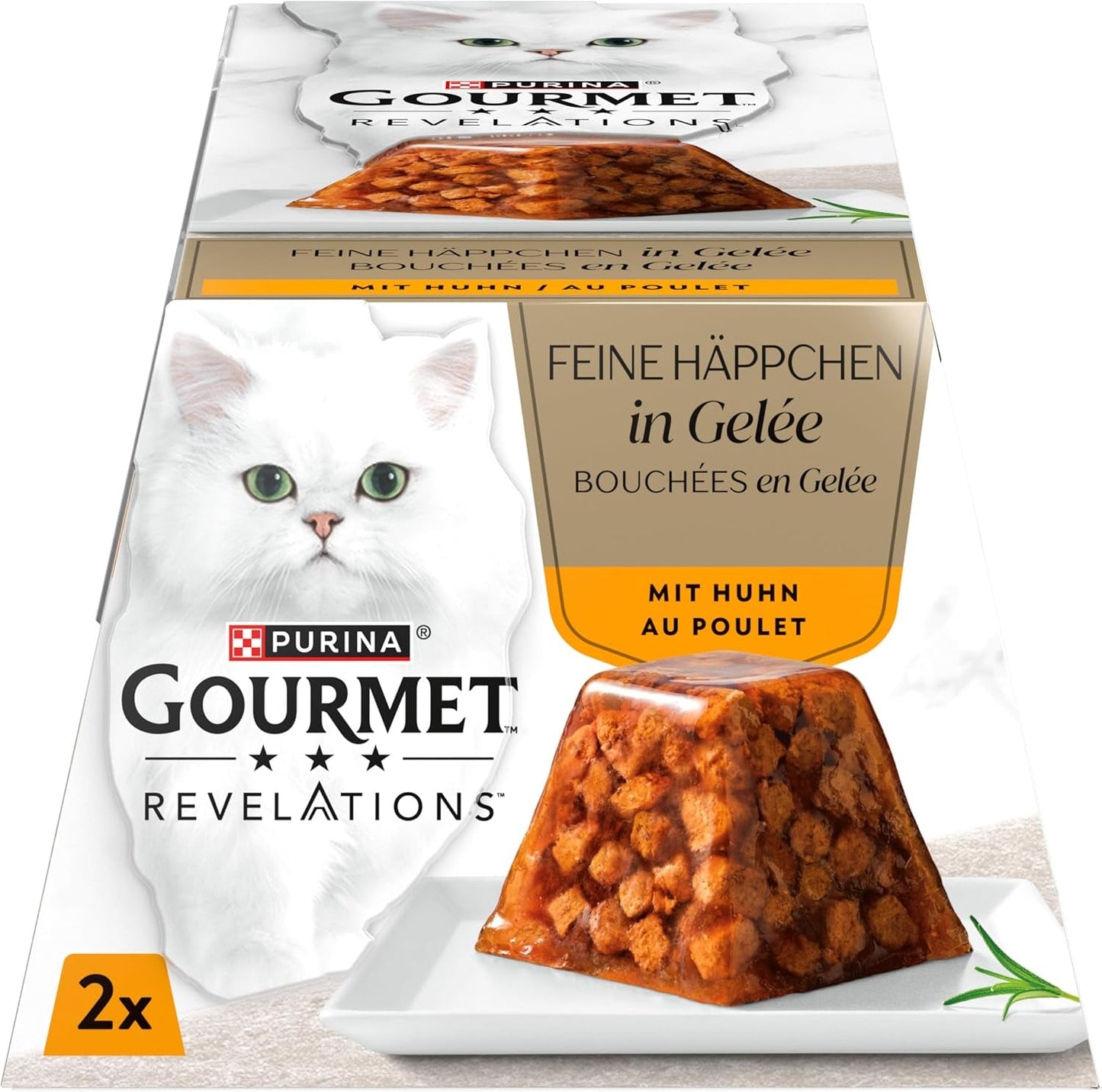 Revelations, Katzenfutter nass in Gelée, met Huhn, 24er-pakket (24 x 57 g)