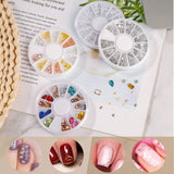 Nail Art Decoraties & Nagelpinsel Set, Nageldesign Zubehör, Nagelset 5 Stk 2 Wege Punktierung Stift, 15 Malerei Polnisch Pinsel Set, 10 Streifenband, 4 Boxen Bunte Nagel Steentjes Decoratie