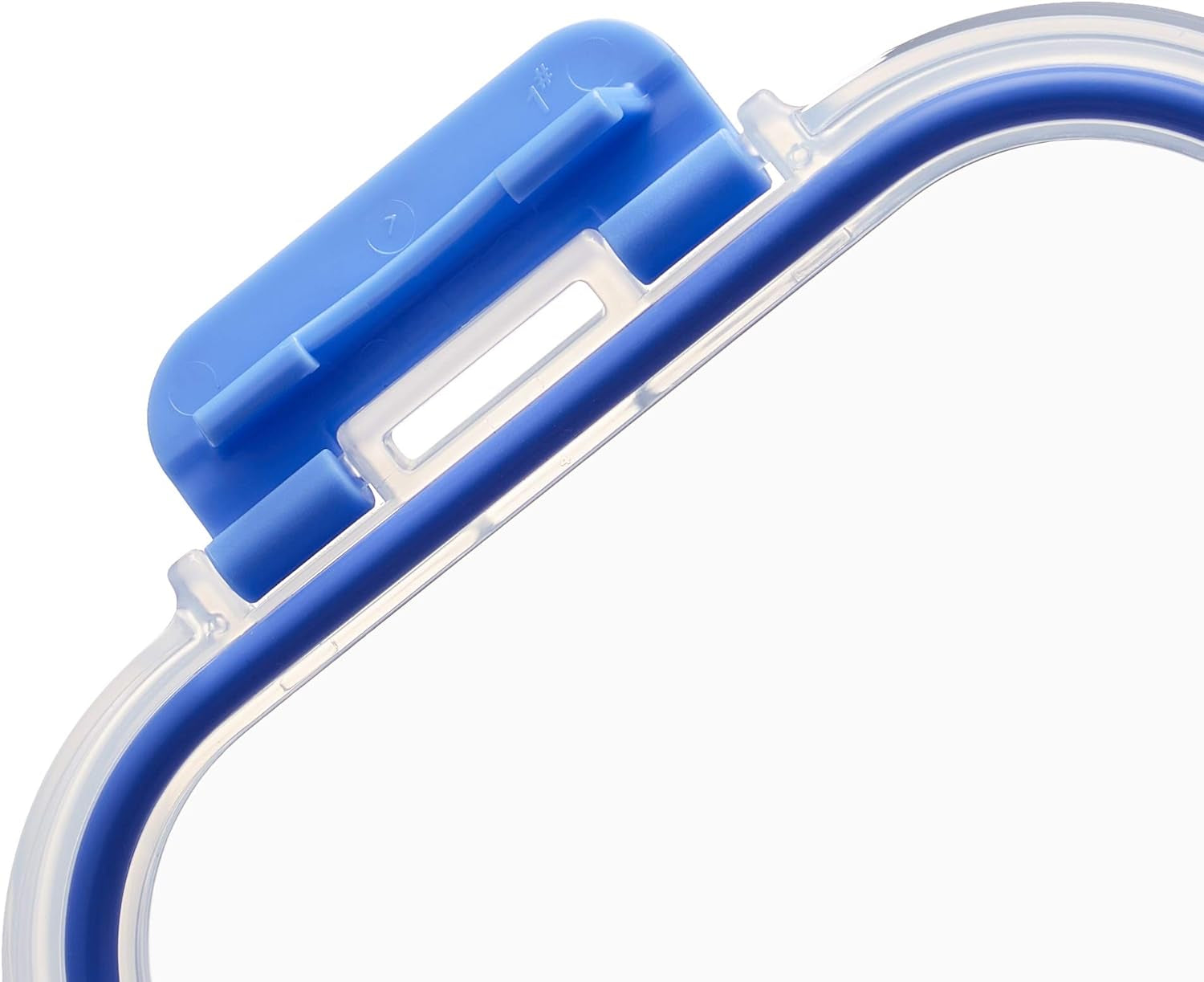 Amazon Basics Voedselcontainers met luchtdichte glazen deksels, 14-delige set, 7 containers en 7 deksels, BPA-vrij, transparant met blauwe siliconentape Voedselbewaardozen Naty Shop