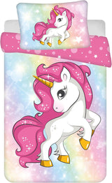 Beddengoed voor meisjes, Eenhoorn, 100 x 135 cm en 40 x 60 cm, katoen Beddengoed - kinderen Naty Shop Standaardtitel