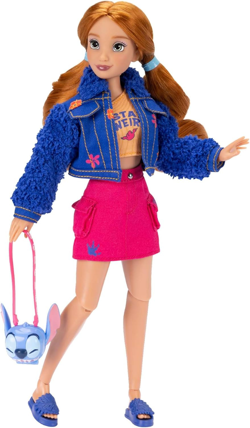 Disney ILY 4EVER Fashion Dolls Stitch met rood haar, 25 cm lang, 13 scharnierpunten, twee complete Mix-And-Match-outfits en een sprankelende Mickey-ring voor jou! Naty Shop-poppen