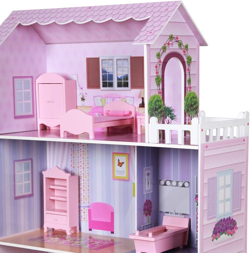 WOOMAX Colorbaby 85293 Houten poppenhuis Naty Shop poppenhuizen