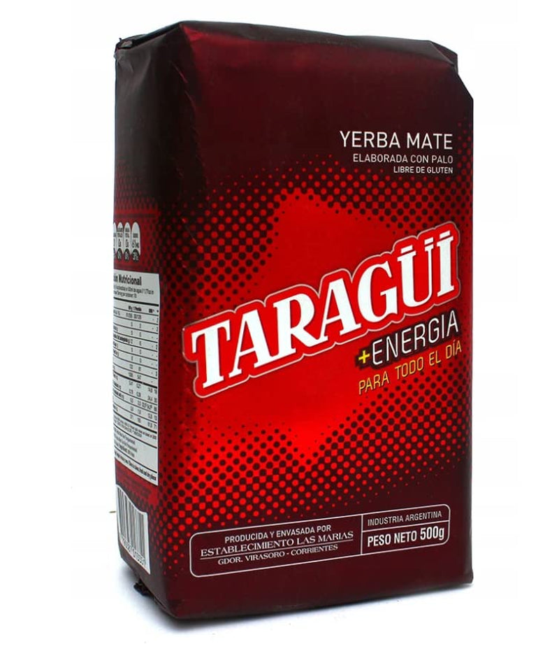 Mate Energie Cafeïne Theeset | Yerba Mate Taragui Energiethee 500 g | Cafeïne Mate Thee | Alternatief voor cafeïnehoudende en energiedrankjes | Yerba Mate thee met hele bladeren 1 kg