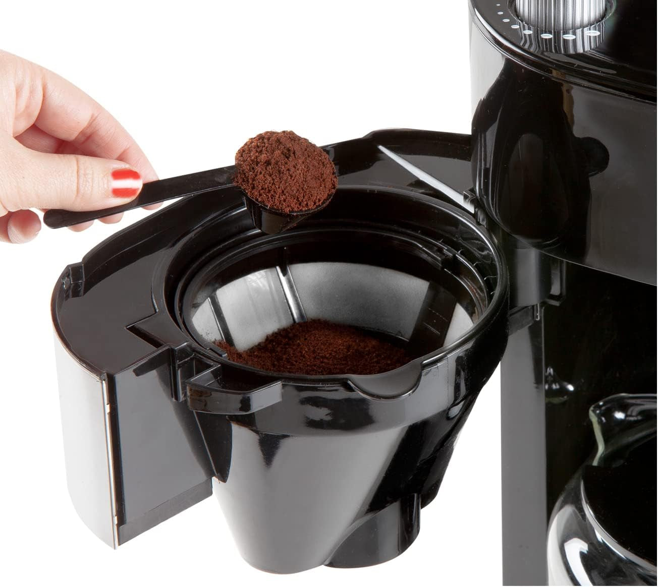 DOMO DO721K Espressomachine "Grind and Brew" - Bean-to-Cup-functie - LCD-display - Voor gemalen koffie of hele bonen - 1,5 L