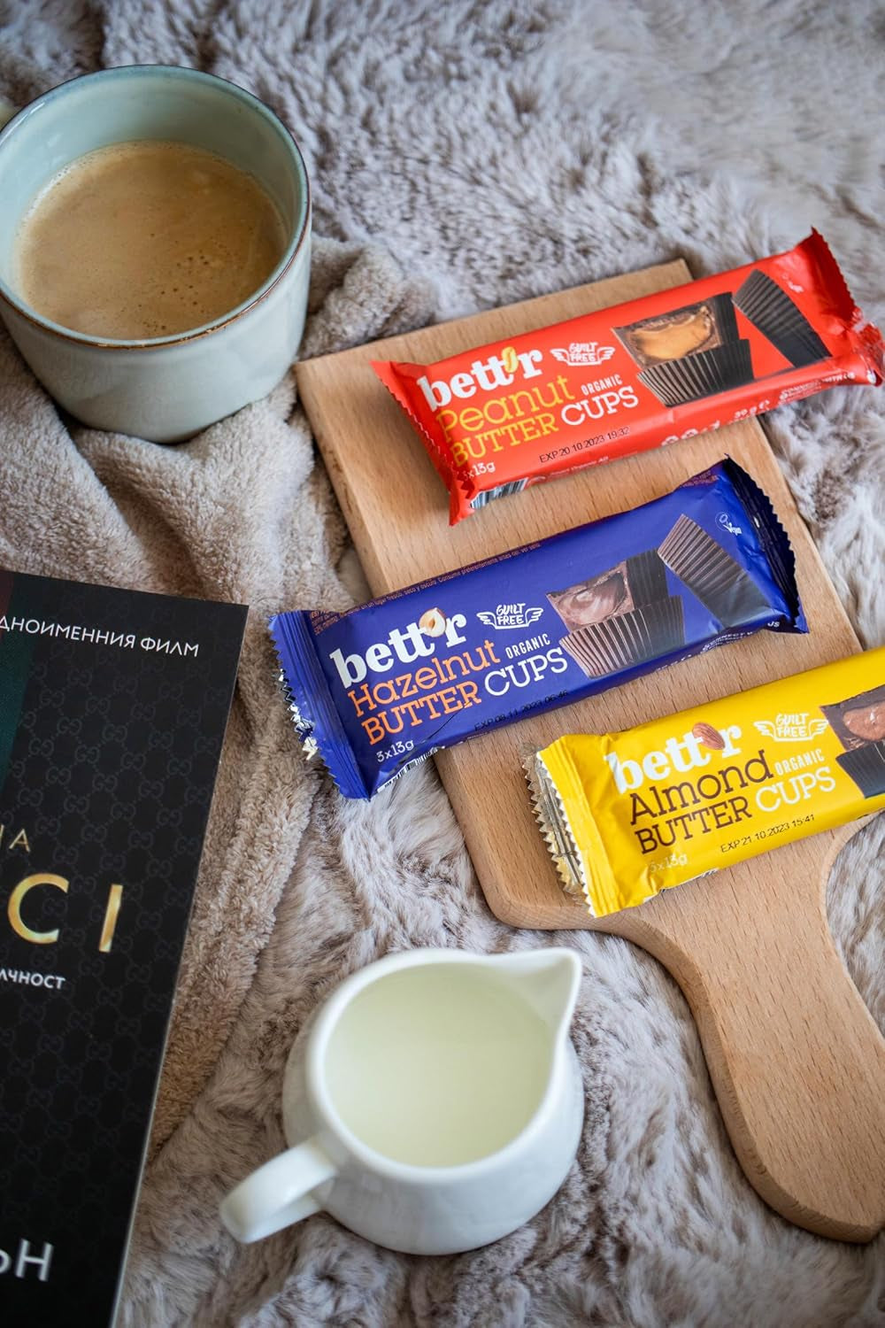 Bett'r schuldvrije biologische hazelnootboterbloemen. 100% veganistisch, glutenvrij en lactosevrij - 12 x 39 g