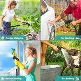 15 m flexibele uitschuifbare tuinslang, flexibele waterslang met 8 sproeifuncties, 1/2 inch tot 3/4 inch flexibele tuinslang, voor tuinbesproeiing, autowassen, wassen en besproeien
