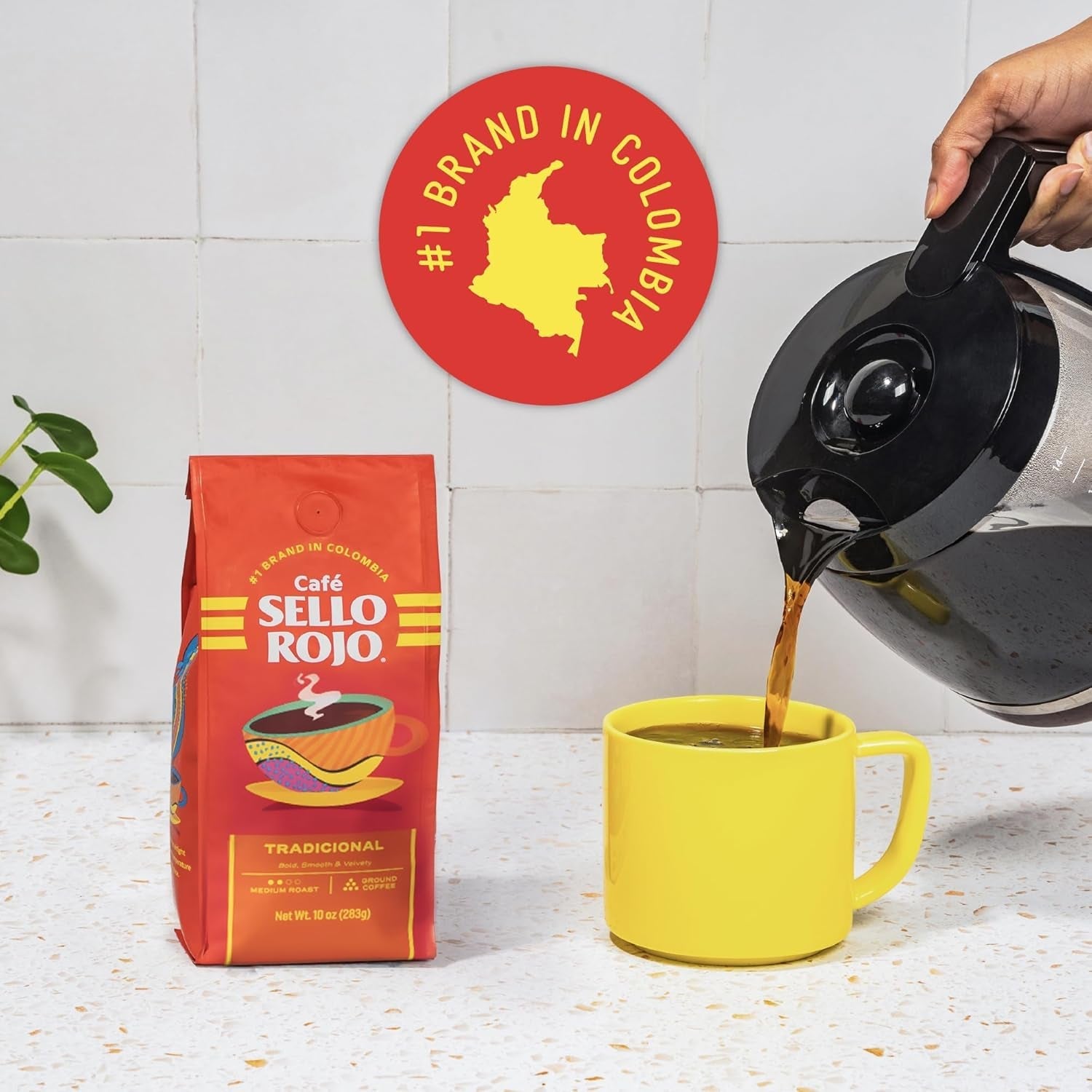 Gebrande en gemalen koffie, 17,6 ounce baksteen