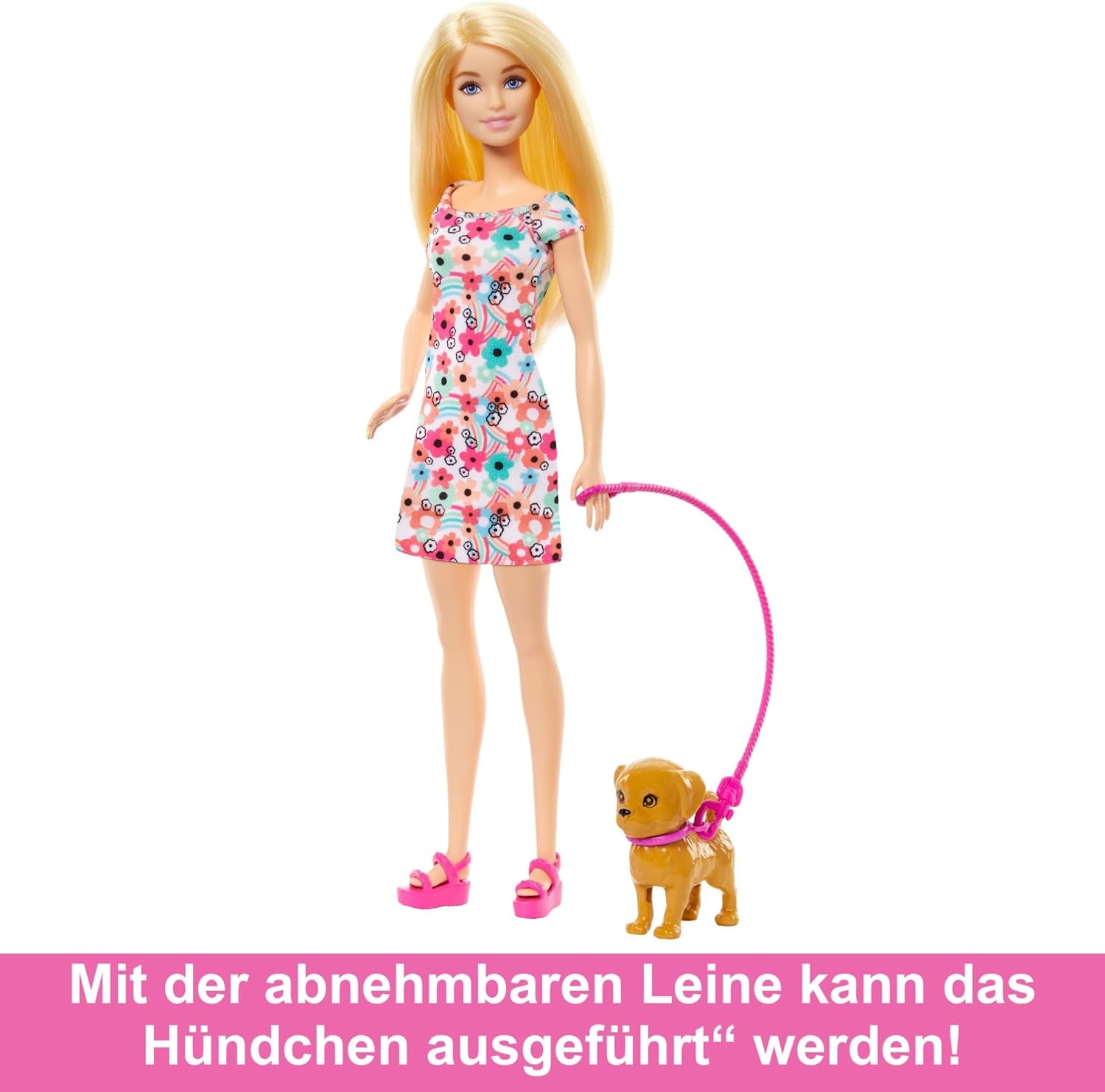 Barbie Duo-hondpop en accessoires, inclusief kleine hond en grote hond met rolstoel, riem, voerbak, huisdierbed en traktatiebotten, vanaf 3 jaar, HTK37 Naty Shop-poppen