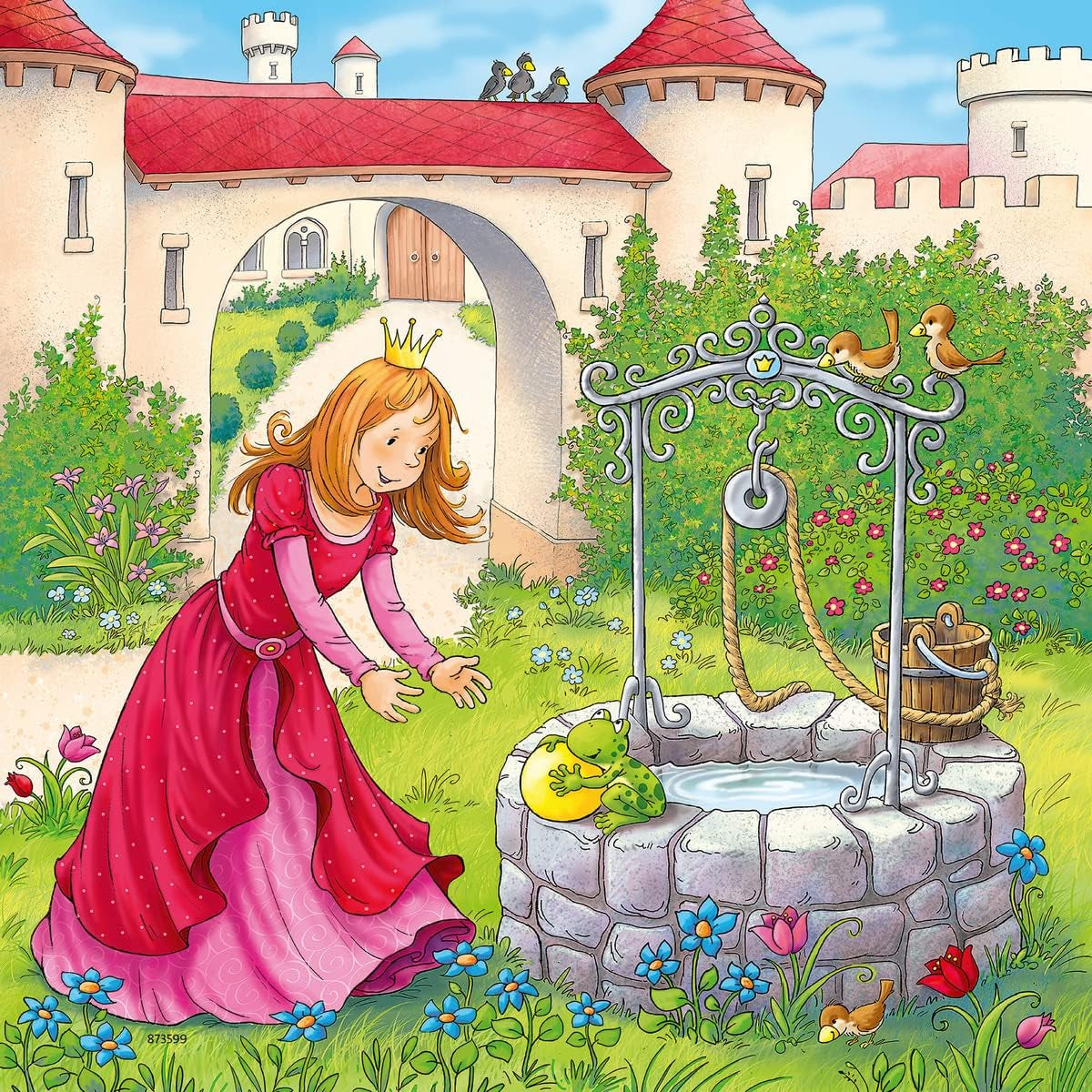 Ravensburger Puzzel voor kinderen - 08051 Raponsje, Roodkapje en de Kikkerkoning - Puzzel voor kinderen vanaf 5 jaar, met 3X49 stukjes Puzzel Naty Shop