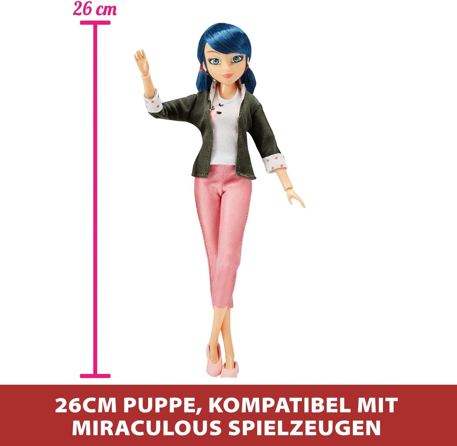 BANDAI - Wonderbaarlijk lieveheersbeestje - Modepop Marinette en Lieveheersbeestje - Gelede pop van 26 cm met 2 outfits - Wonderbaarlijke speelgoedgelede pop - Speelgoed voor kinderen vanaf 4 jaar - P50355