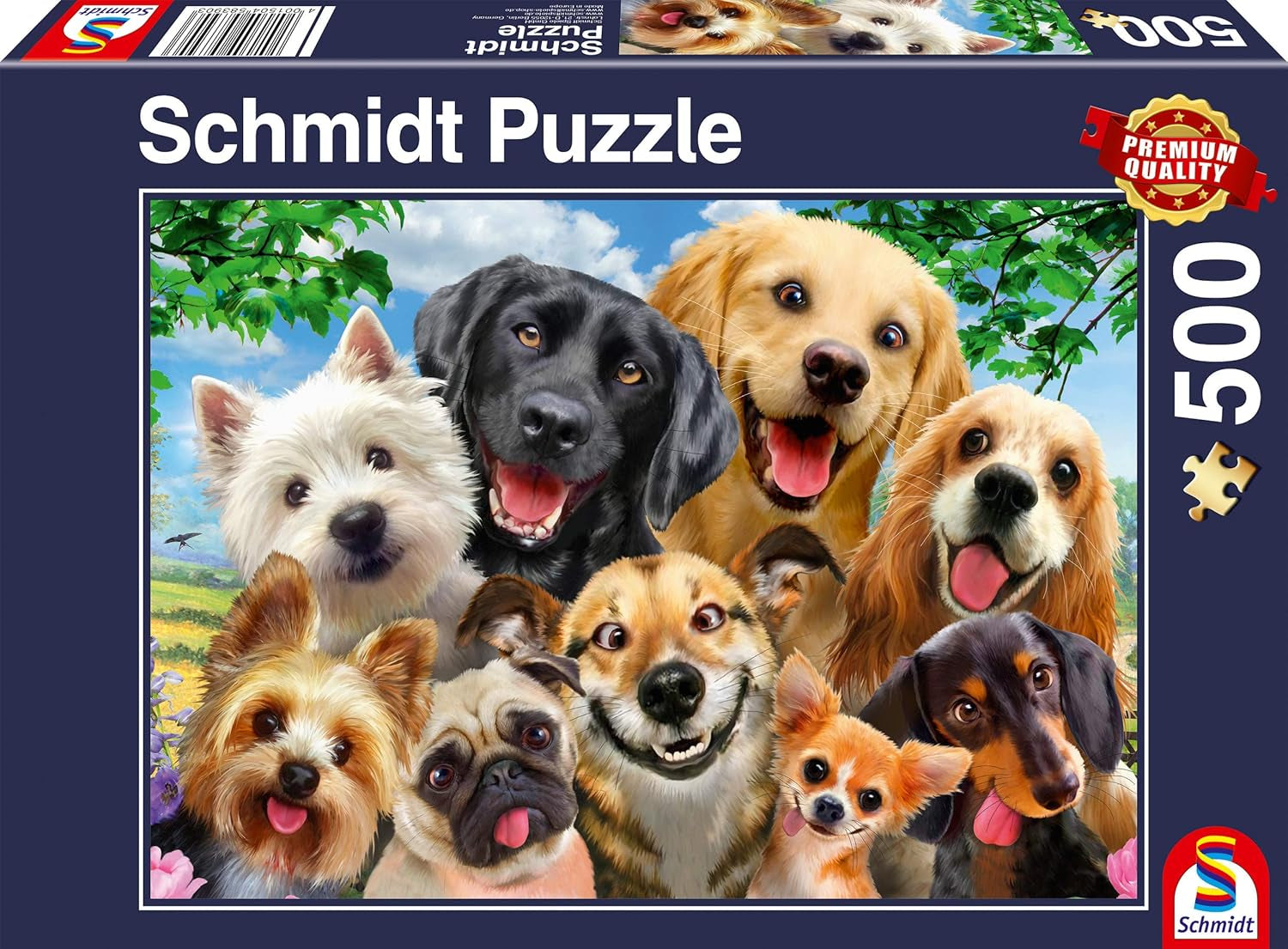 Schmidt Spiele 58390 Selfie hond, puzzel 500 stukjes Puzzel Naty Shop Standaard titel