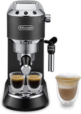 De'Longhi Dedica Style EC 685.B - Espressomachine met portafilter, espressomachine met professionele melkopschuimer, slechts 15 cm breed, voor gemalen koffie of ESE-capsules, 1 l watertank, zwart