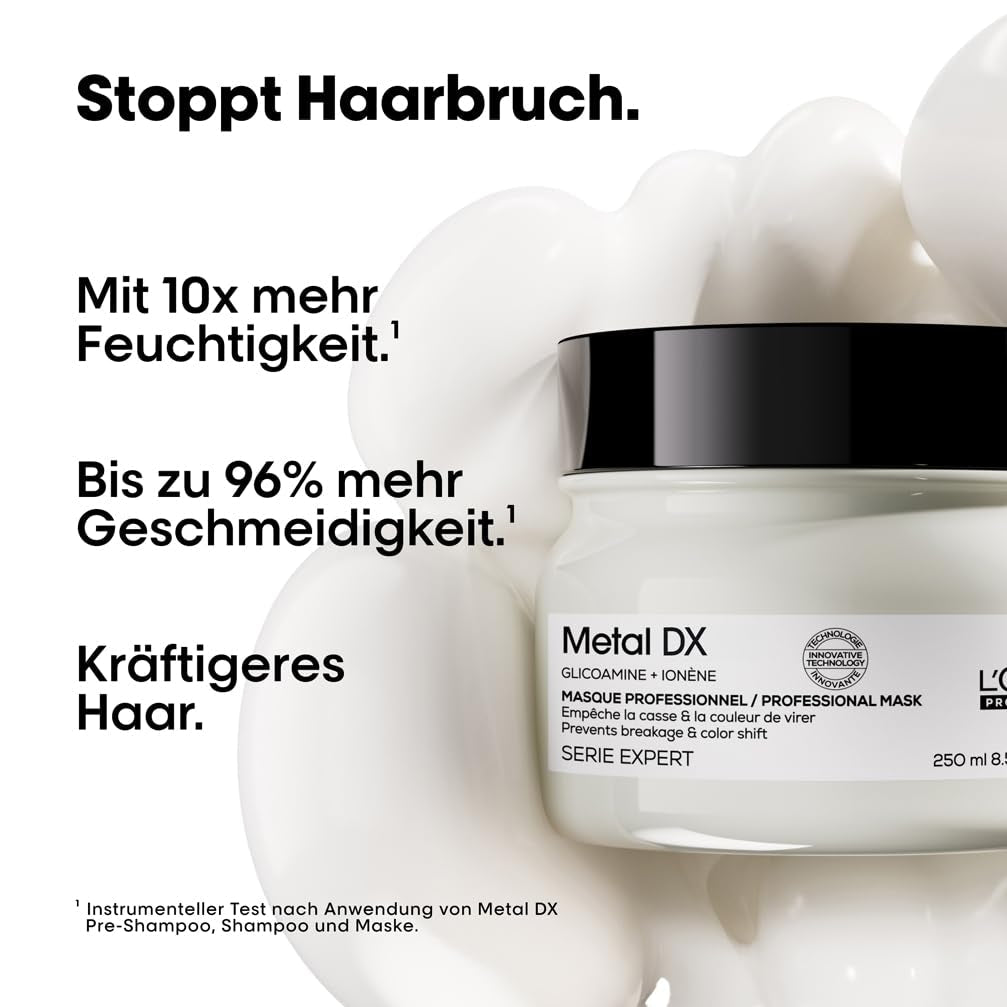 L'Oréal Professionnel Voor gekleurd haar, Stralende kleuren en glans, Expert assortiment, Metal DX Haarmasker Naty Shop
