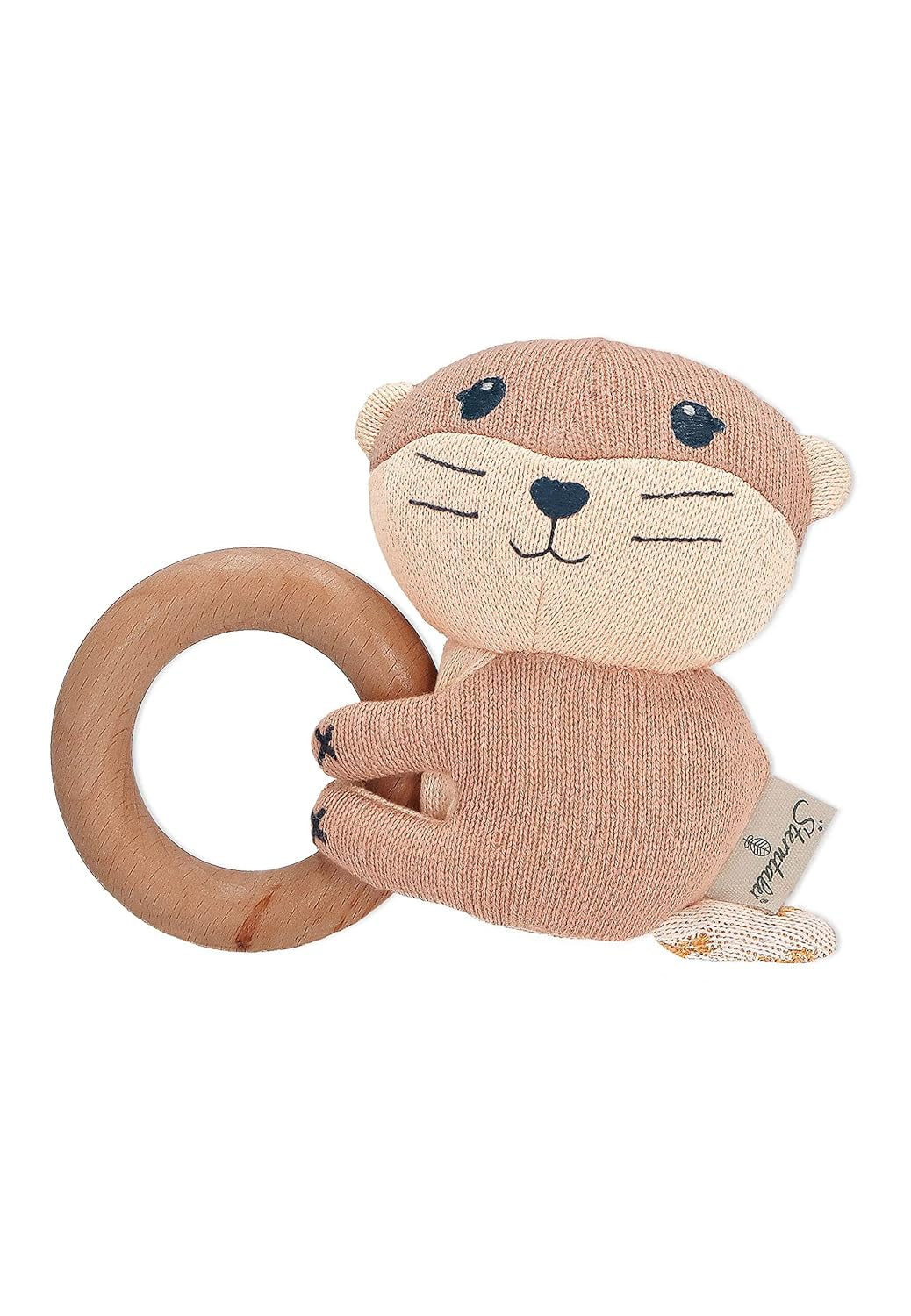 Sterntaler Baby Jungen Greifling Baby Holz Greifling Otti - Babyspeelgoed, Grijpspeelgoed, Grijpspeelgoed Houten Grijpring voor kinderen - Biologisch babyspeelgoed Naty Shop Standaard titel