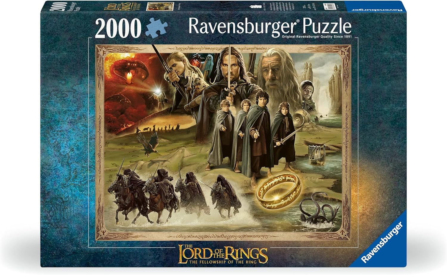 Ravensburger Puzzel 16927 - LOTR: The Fellowship of the Ring - Lord of the Rings Legpuzzel van 2000 stukjes voor volwassenen en kinderen vanaf 14 jaar Puzzel Naty Shop