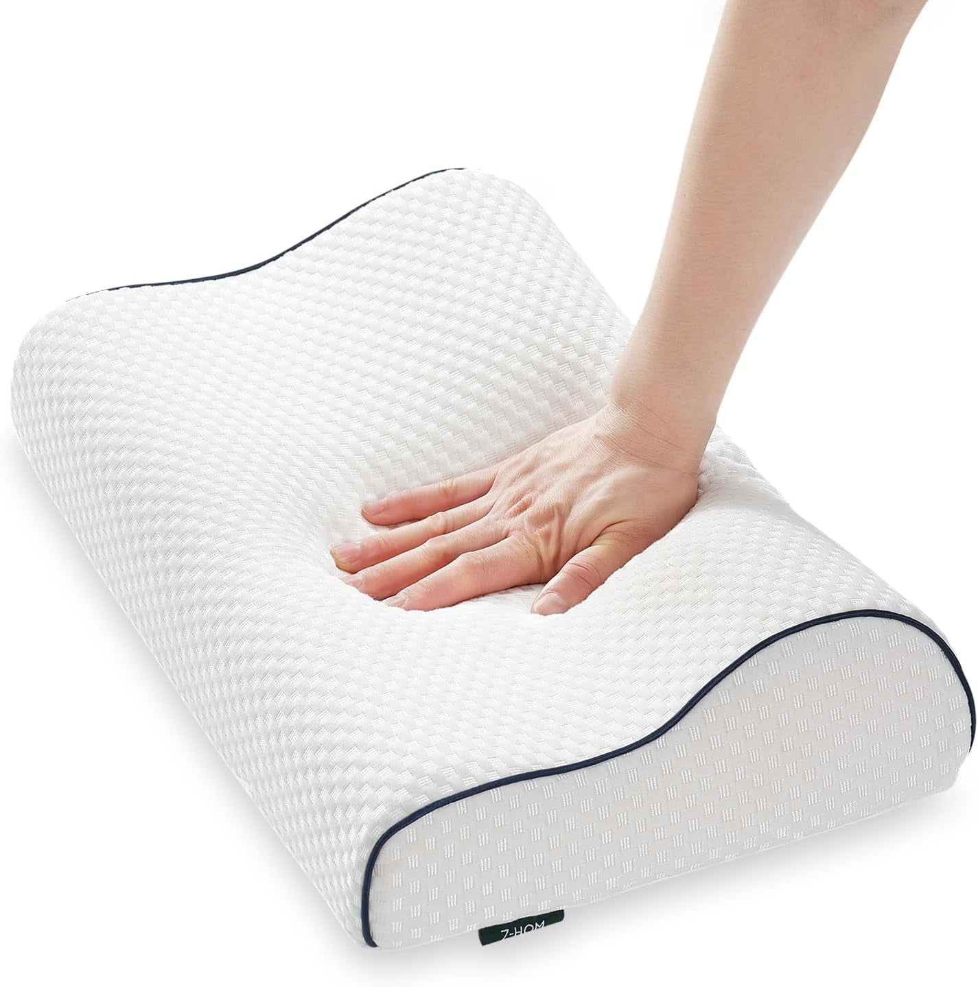 Z-Hom neksteunkussen, traagschuimkussen, zijslaapkussen, ergonomisch kussen, anti-snurkkussen, orthopedisch slaapkussen, afneembare hoes (49 x 30 x 7/10 cm) Cervicale orthopedische kussens Naty Shop